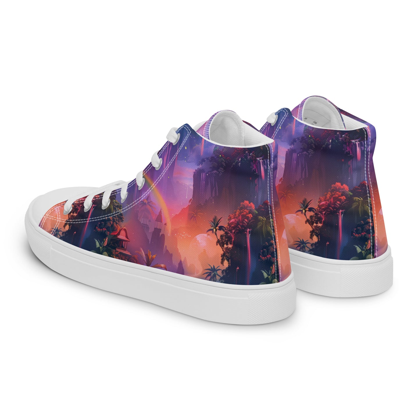 Chasing Waterfalls Women’s High Top Canvas Shoes