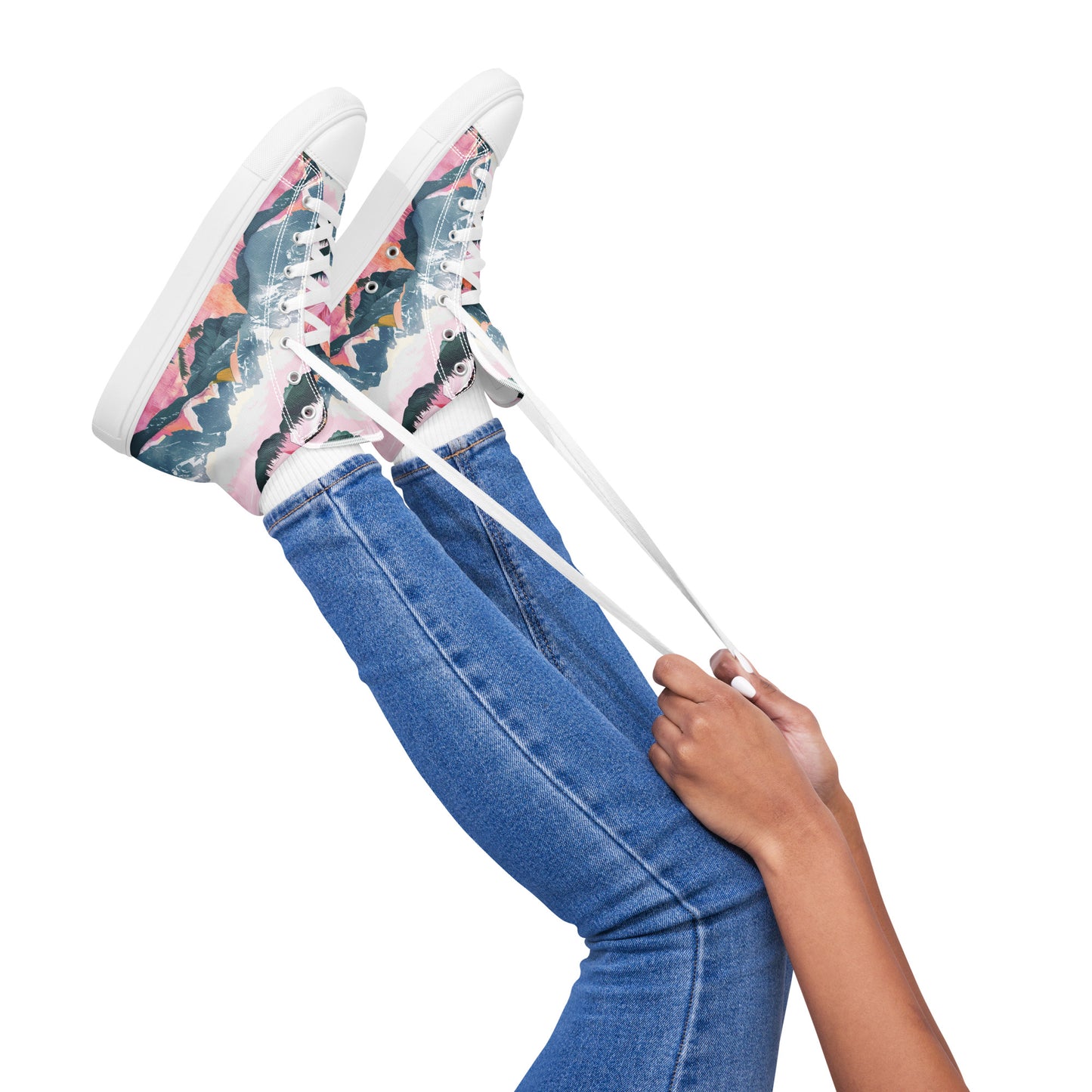 Ski Season Women’s High Top Canvas Shoes