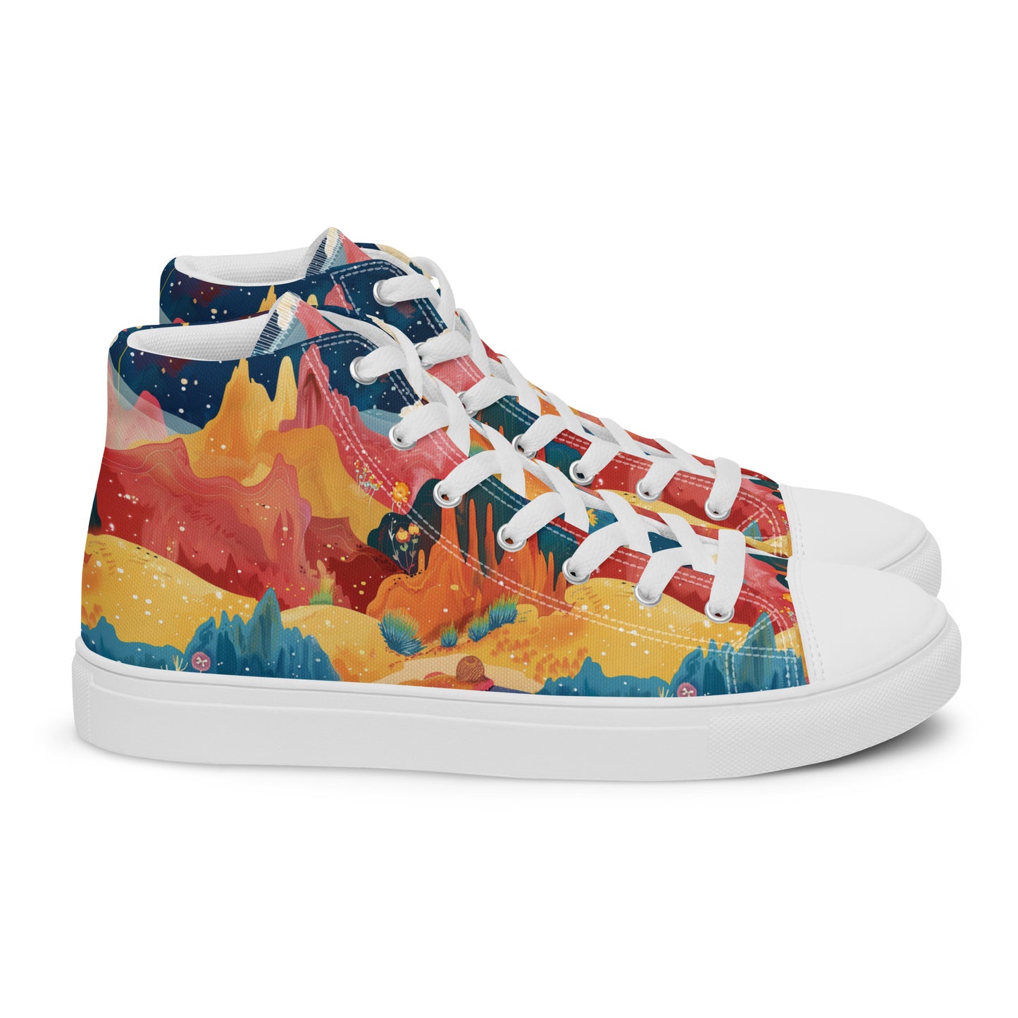 Autumn Whispers Women’s High Top Canvas Shoes