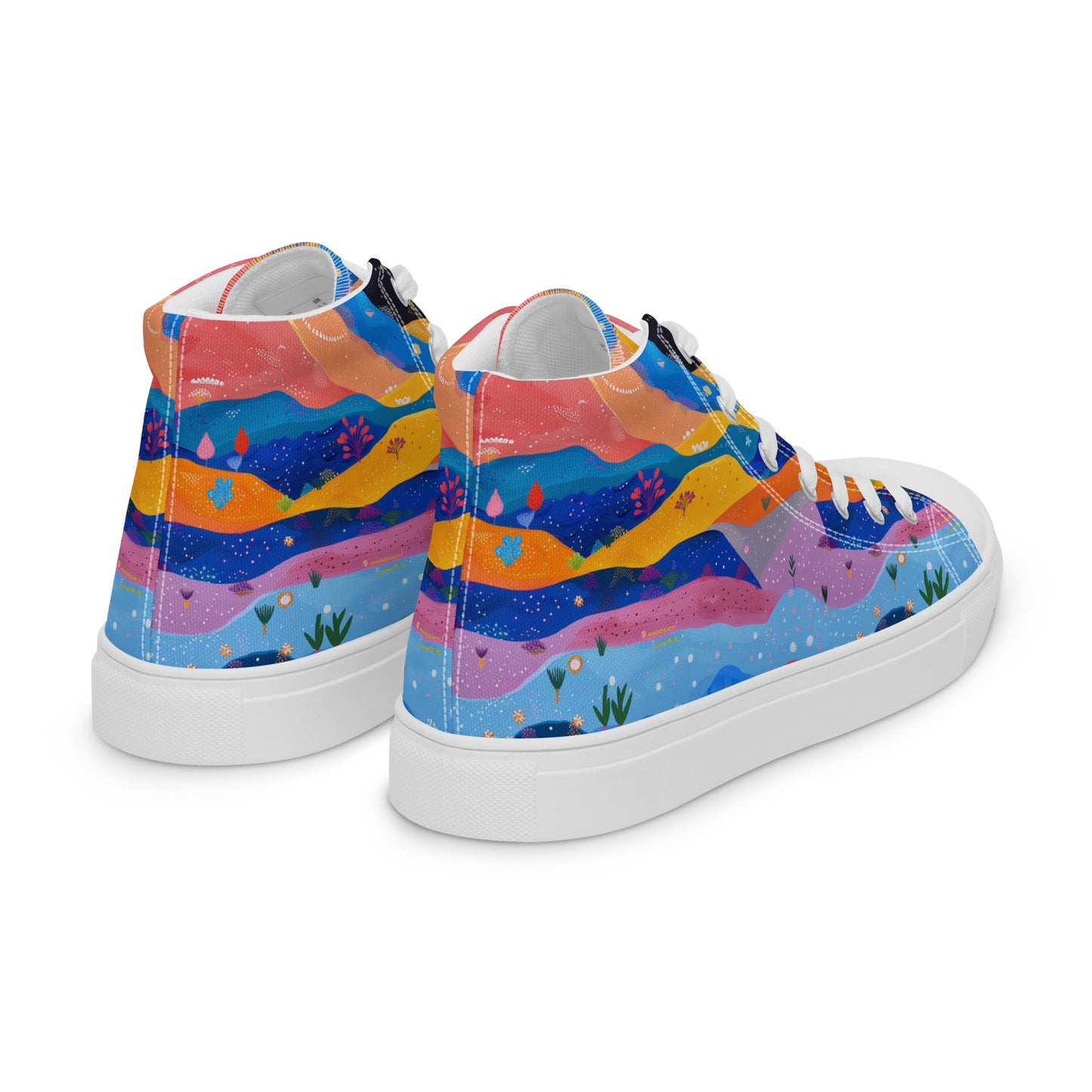 Starlit Panorama Women’s High Top Canvas Shoes